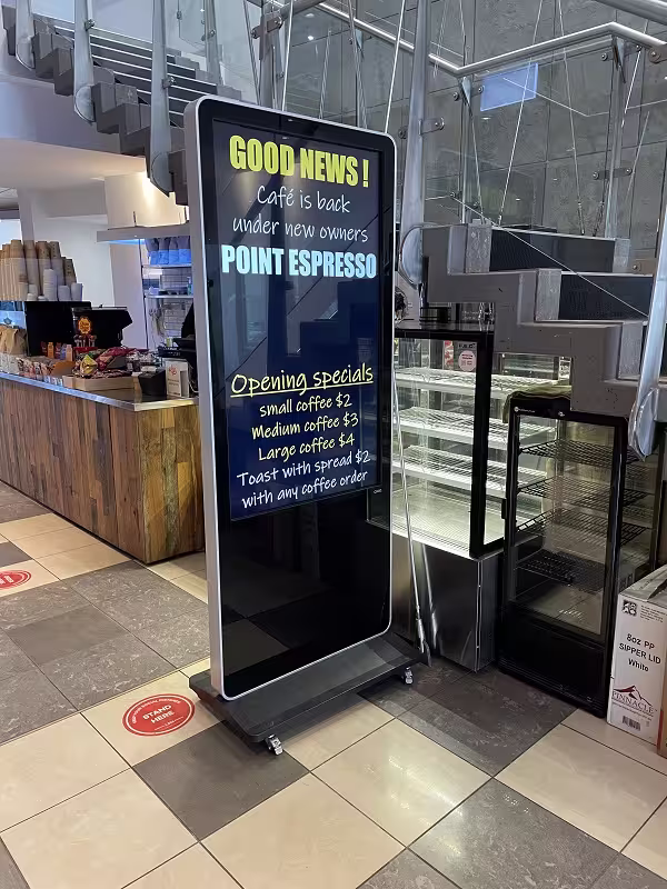 Cafe Kiosk display