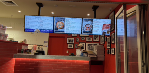 Ceiling Mounted menu boards