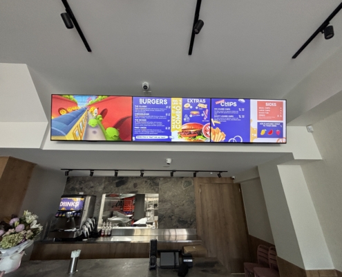 Wall menu board mount